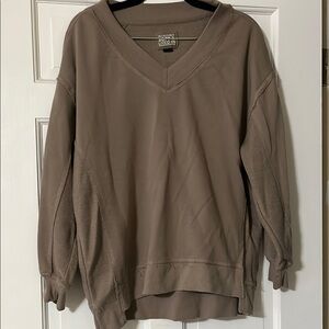 Pink Rose Taupe V-Neck Top